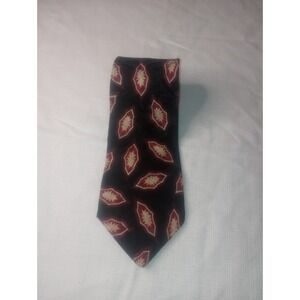 Tattersall Black Multi Color Geometric Classic Size Dominican‎ Republic Tie
